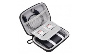 Portable Hard EVA Travel Case Bag for Battery Power Bank with a Carabiner